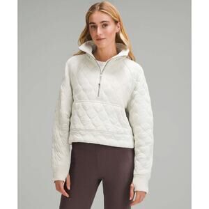 Lululemon Scuba Oversized Quilted Half Zip XL XXL Bone NWOT